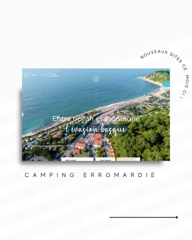 3 nouveaux sites, 3 belles destinations !

🌊 Camping Erromardie – au cœur du Pays basque, entre océan et montagnes
🌲 Camping Le Sologne – au milieu des forêts, pour une parenthèse 100% nature
☀️ Camping Le Pontillou – en Dordogne, pour une escapade entre détente, patrimoine et convivialité

Des sites fraîchement mis en ligne pensés pour inspirer, informer et surtout… donner envie de réserver ses prochaines vacances !

Merci @campingparadisfermeerromardie 
 @campingsalbris  @pontillou  pour votre confiance ! ✨