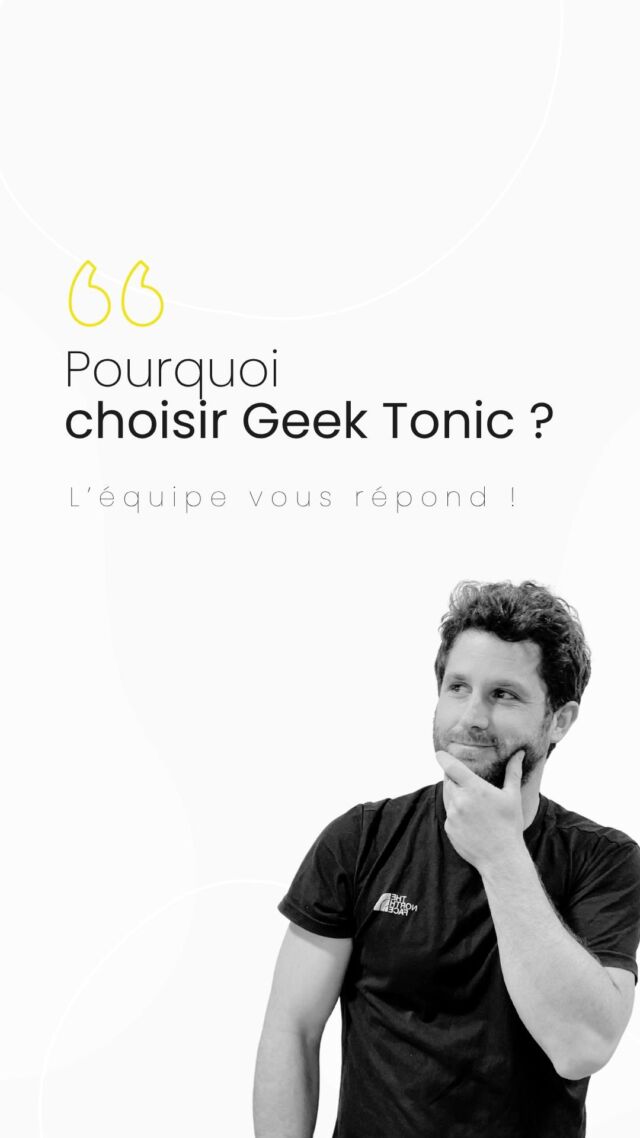 Mais… pourquoi tout le monde parle de Geek Tonic ?🍋

On est allés la poser à ceux qui en parlent le mieux : la team elle-même.

Quelques mots qui en disent long sur notre façon de bosser avec du peps, du sens et (toujours) le sourire 💛

Découvrez l’esprit Geek Tonic !

#GeekTonic