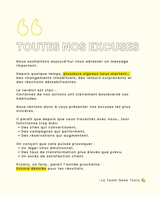 📣 COMMUNIQUÉ OFFICIEL📣

On tient sincèrement à nous excuser…